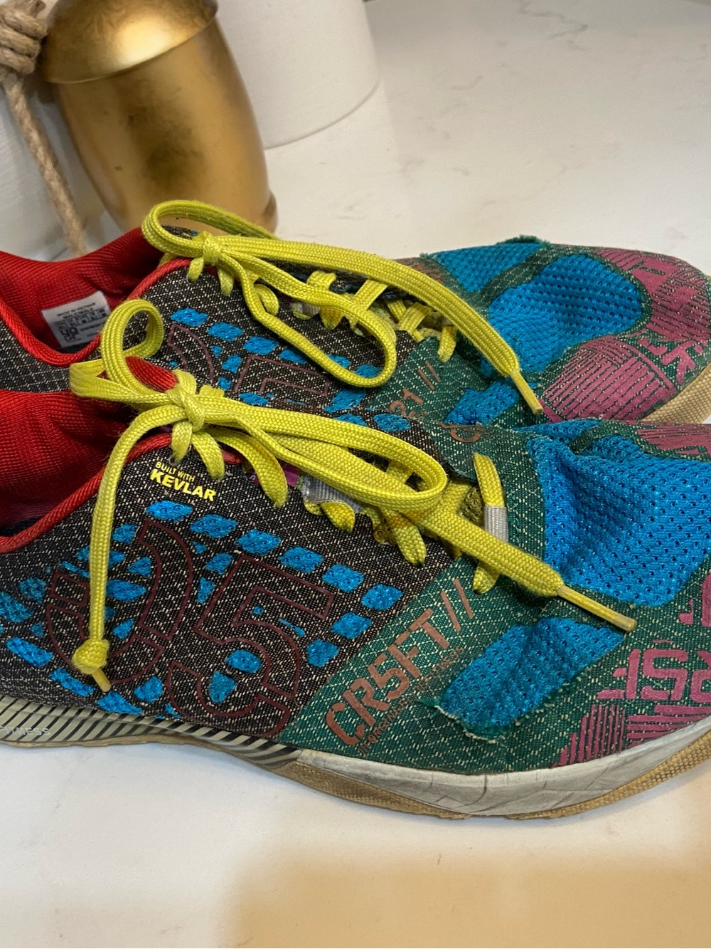 Men’s Reebok CrossFit Nano 5.0 Kevlar Athletic Shoes with Yellow Laces